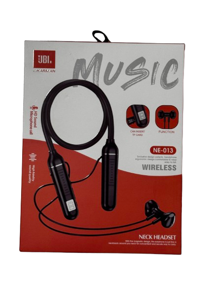 هدفون بی سیم گردنی بلوتوثی و مموری خور برند جی بی ال JBL NE013