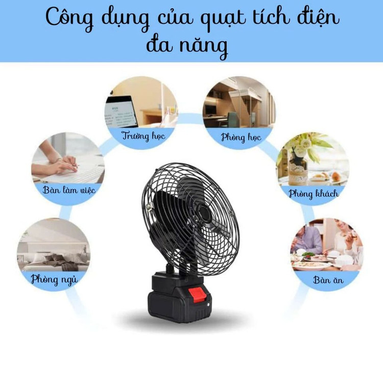 پنکه شارژی لیتیومی مدل FAN LITHIUM 48V دوباتری