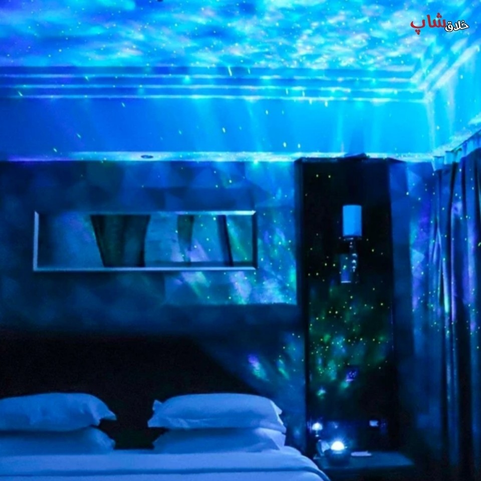 چراغ خواب کهکشانی اسپیکردار مدل Starry Projector با ریموت کنترل