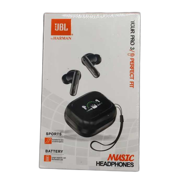 ایرپاد برند JBL مدل TOURPRO3 دارای نمایشگر همراه با بند ایرپاد