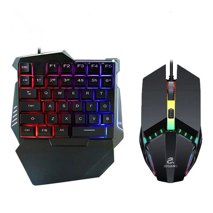 ست کیبورد و ماوس گیمینگ جکنگ مدل JK-913 با نورپردازی RGB