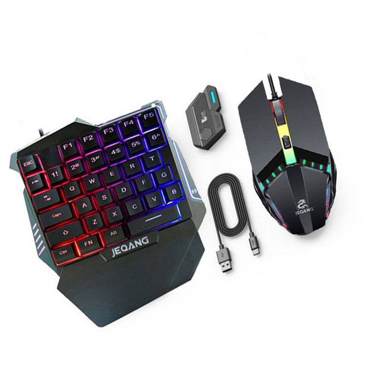ست کیبورد و ماوس گیمینگ جکنگ مدل JK-913 با نورپردازی RGB
