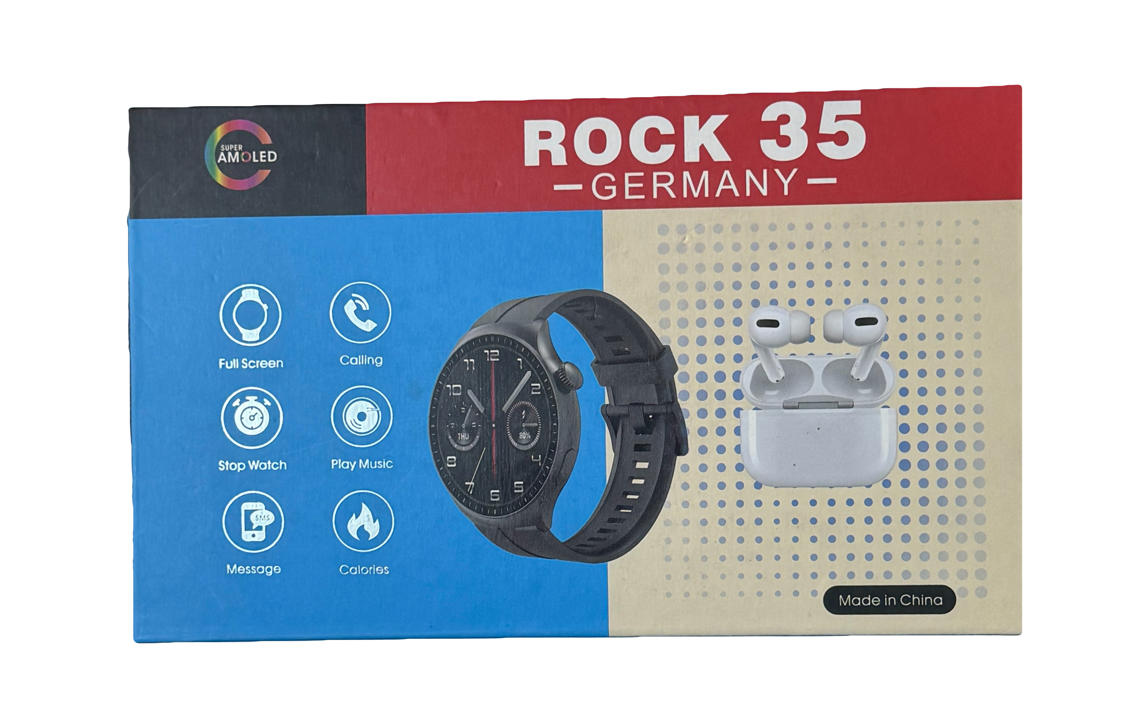 ساعت هوشمند برند معروف  ROCK 35 سه بند همراه با ایرپاد